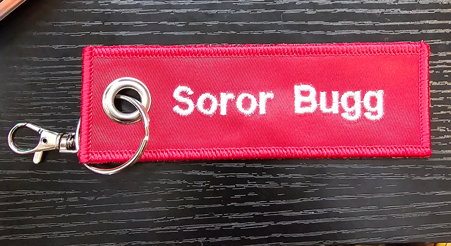 Red and White - Keychain Jet Tag