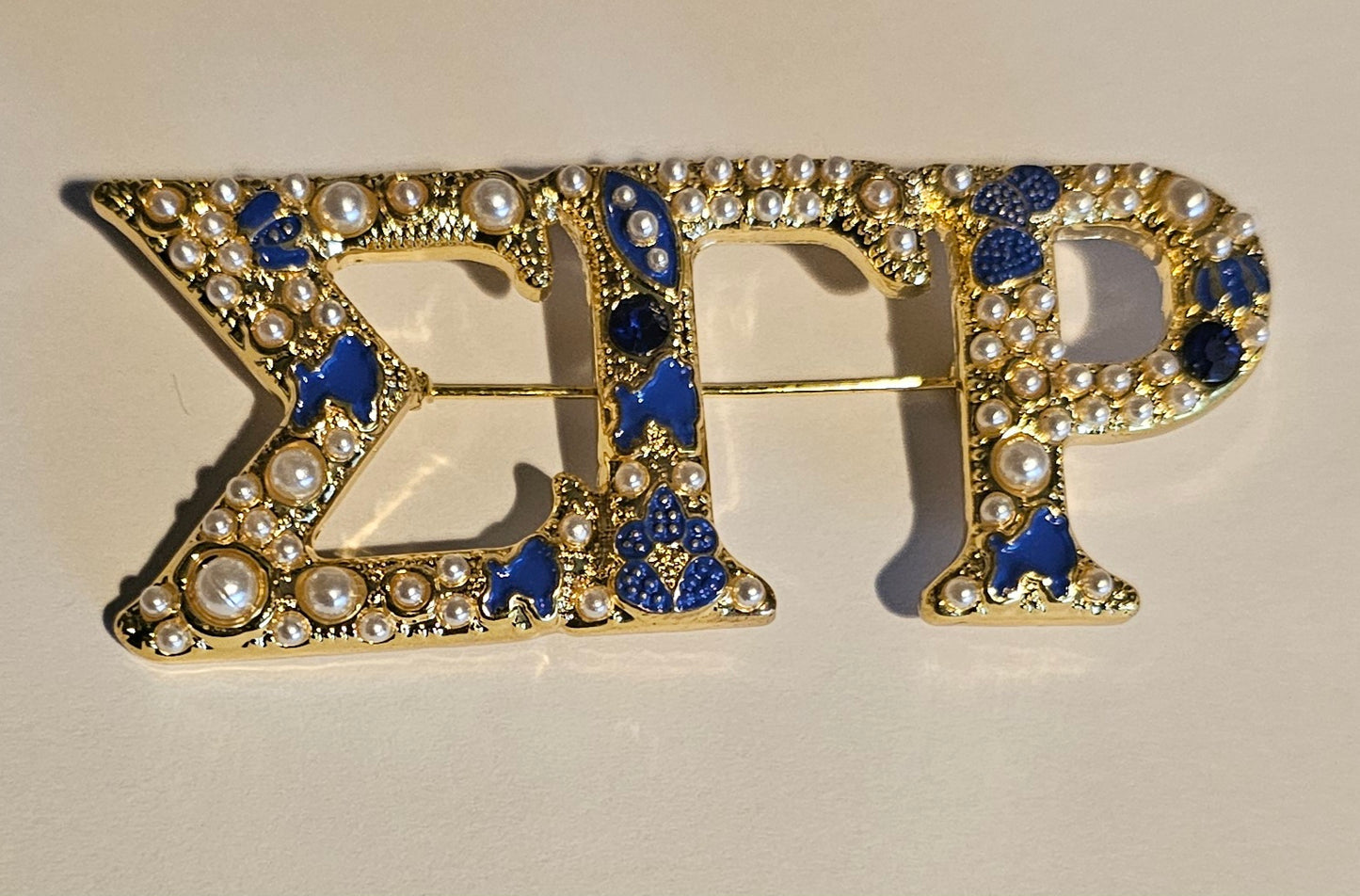 Sigma Gamma Rho Gold and Pearl Pin