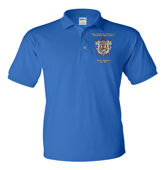 Gamma Beta Sigma Shield Polo