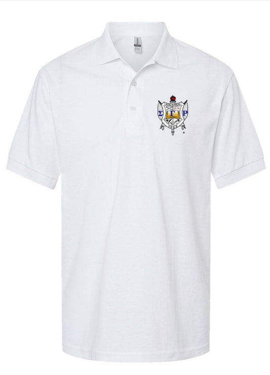 Sigma Gamma Rho Unisex Polo (Full Embroidered Shield)