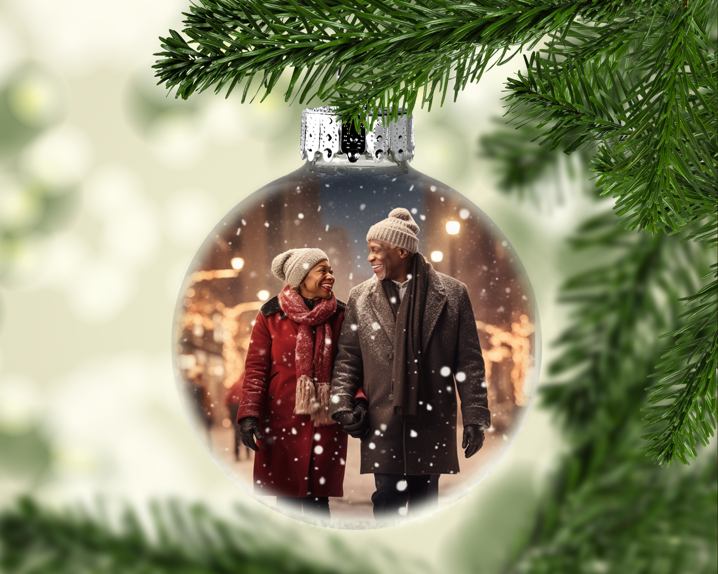 Classy Couple Christmas Ornament