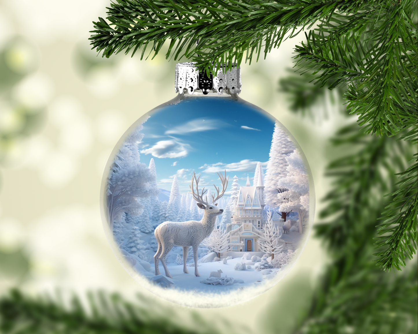 Elk Winter Wonderland Christmas Ornament
