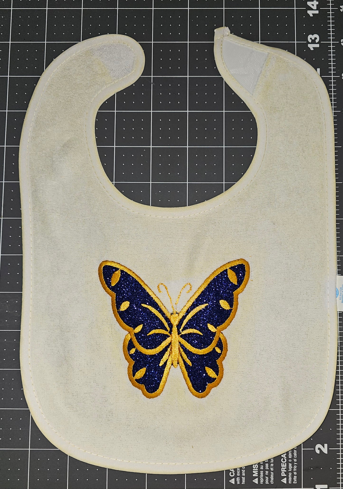 Butterfly Embroidered Baby Bib