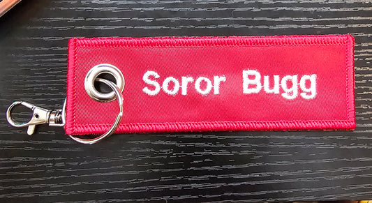 Red and White - Keychain Jet Tag