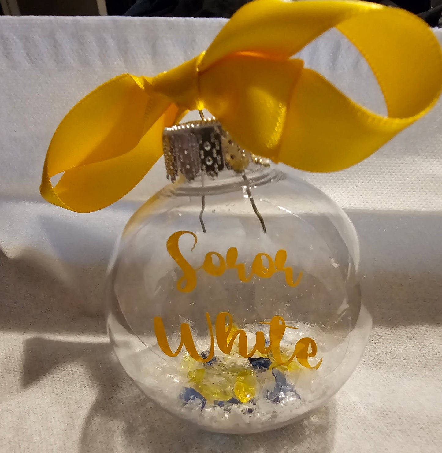 Blue and Gold Personalized Ornament