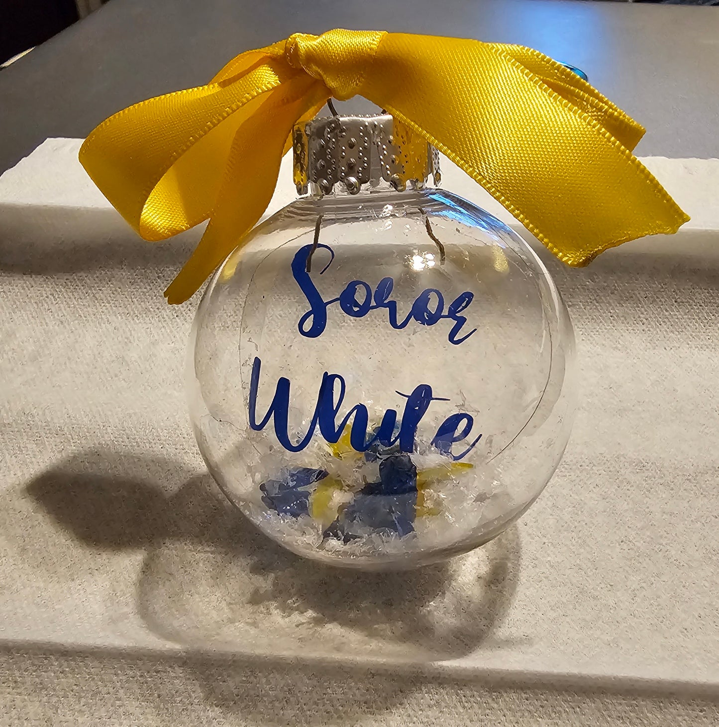 Blue and Gold Personalized Ornament