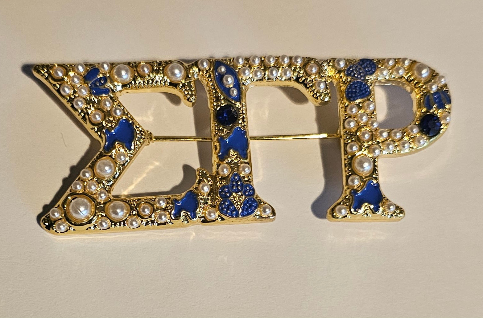 Sigma Gamma Rho Gold and Pearl Pin – Gwen White