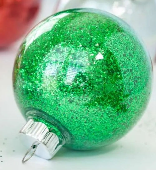 Green Glitter Personalized Ornament