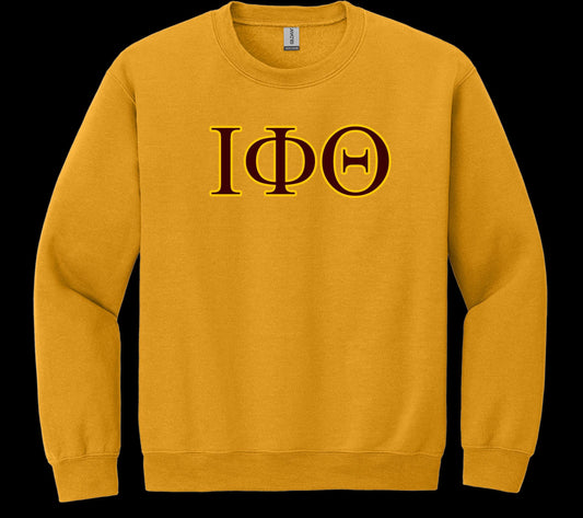 Crewneck Iota Phi Theta Letter Sweatshirt (Embroidered Letters)