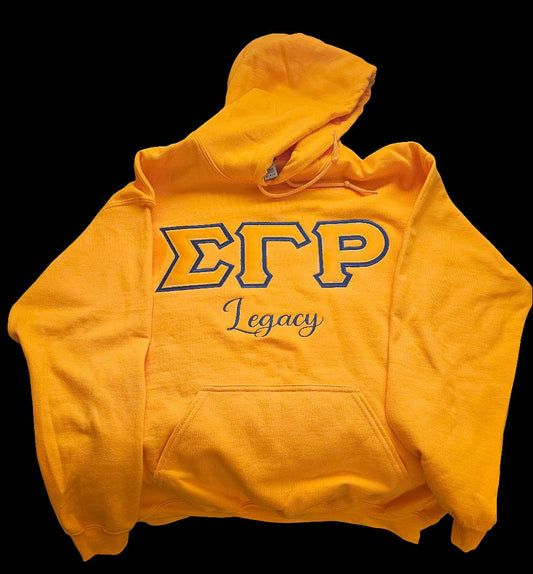 Sigma Gamma Rho Legacy Hoodie Letter Sweatshirt (Embroidered Letters)