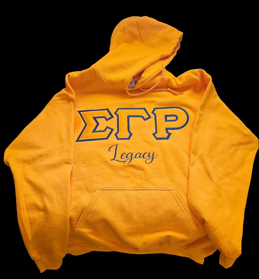 Sigma Gamma Rho Legacy Hoodie Letter Sweatshirt (Embroidered Letters)