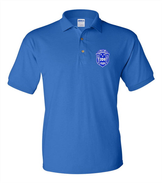Zeta Phi  Beta Unisex Polo (Embroidered Shield Patch)