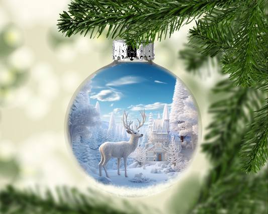 Elk Winter Wonderland Christmas Ornament