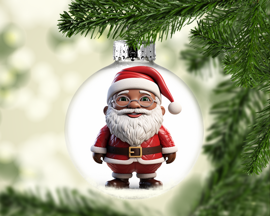 Santa Gnome Christmas Ornament