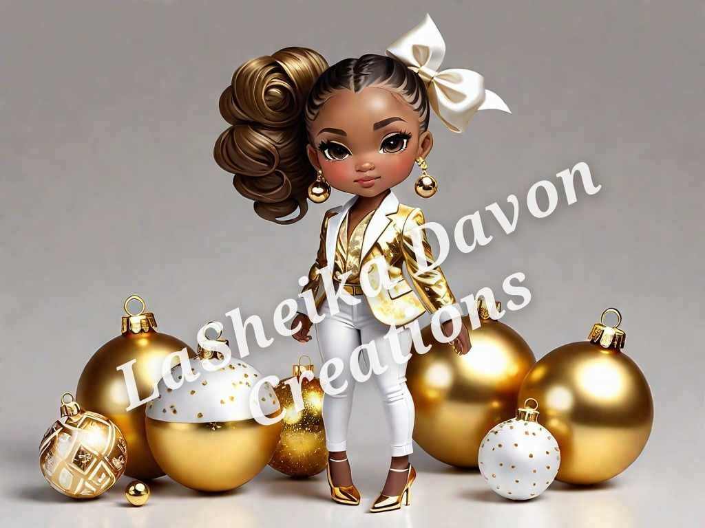 Cute White and Gold Ornaments