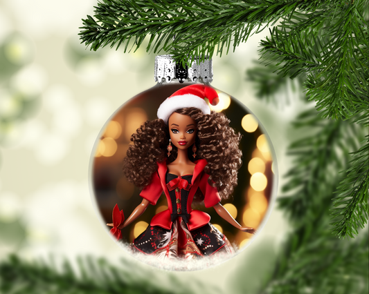 African American Barbie Ornament
