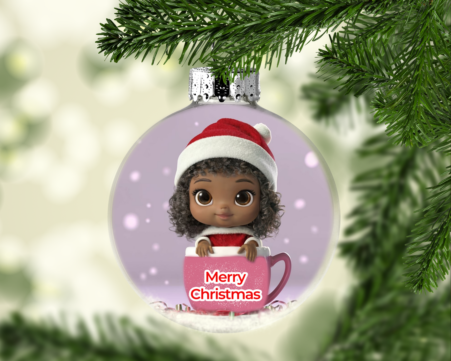 Cutie in Cup Christmas Ornament