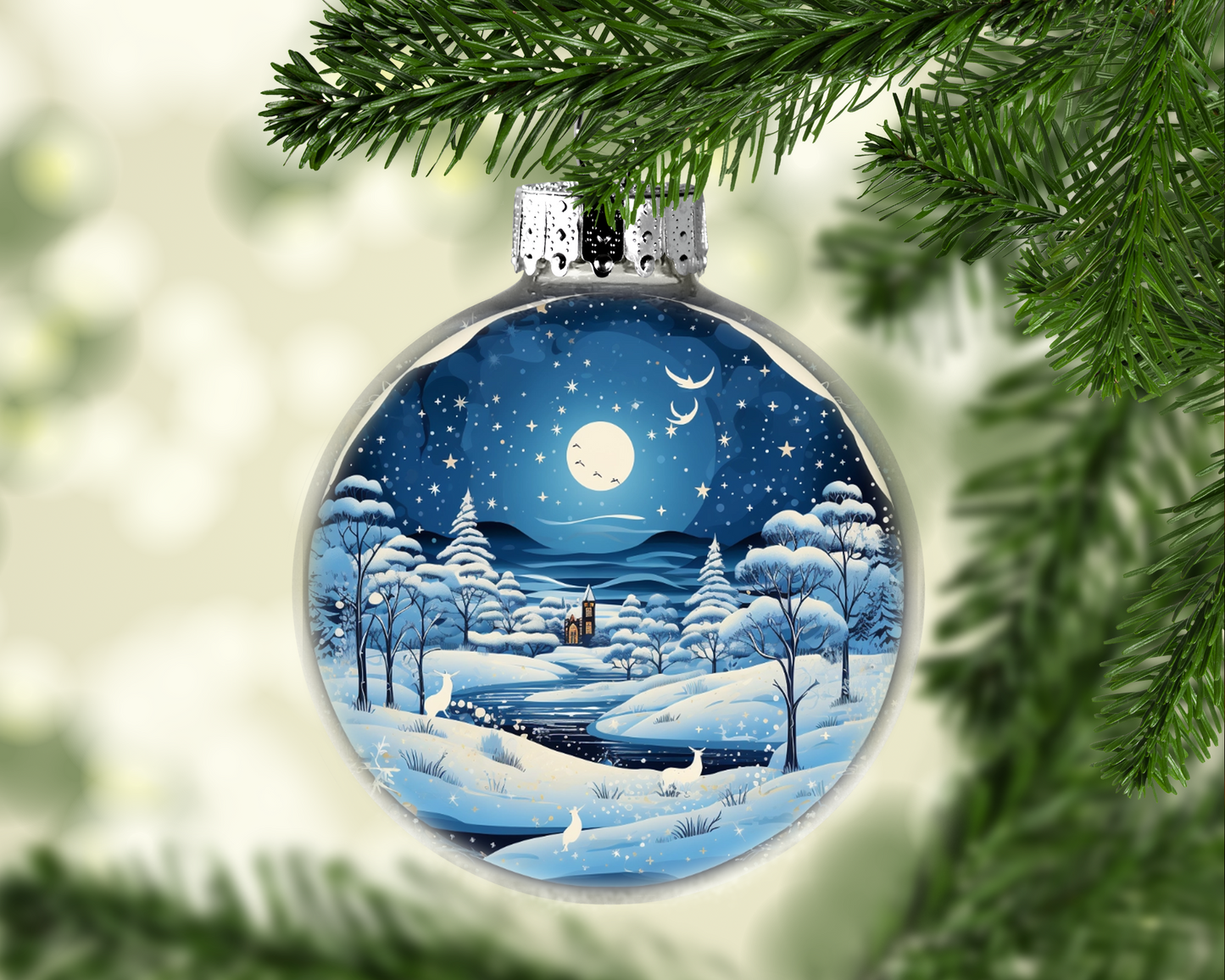 Winter Wonderland Scene Christmas Ornament