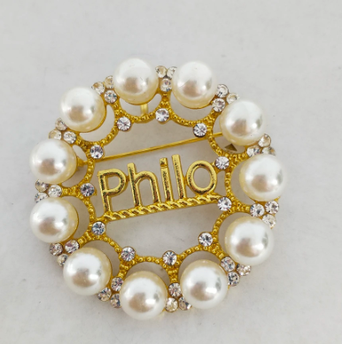 Philo: Round Pearl Pin